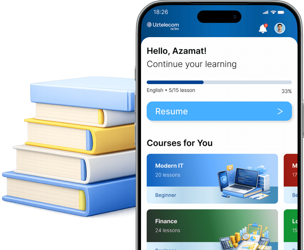 Mobil ilova - telefon va kitoblar